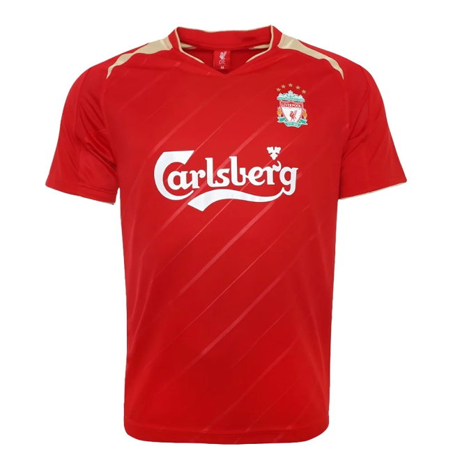 2005-2006 Liverpool Home CL Retro Shirt (Baros 5)-SoccerKits Hub | Buy Soccer Jerseys Online